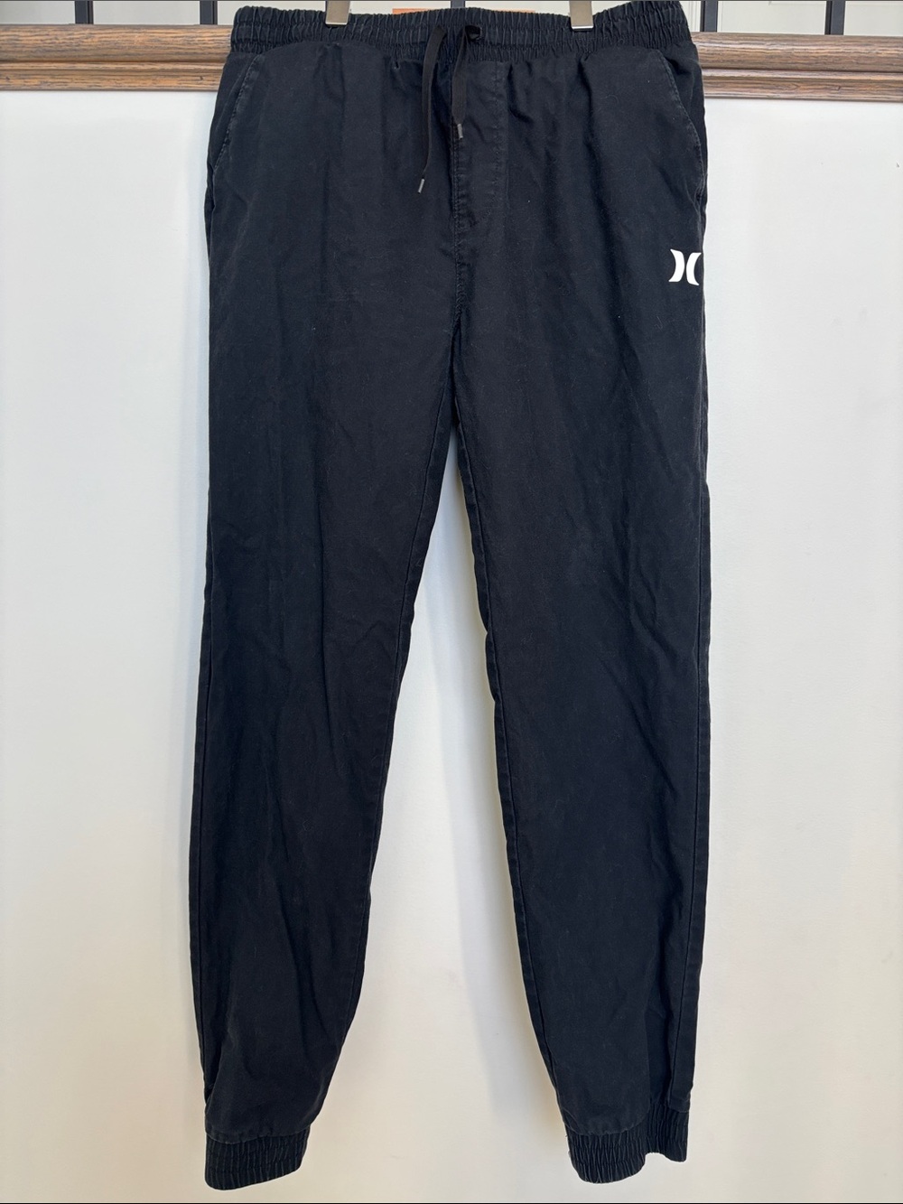 Hurley Black Elastic Boy’s Waist Joggers with Logo